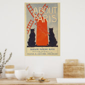 Over Parijs  Frans reisposter Poster (Keuken)