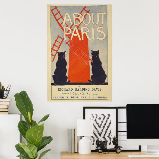 Over Parijs  Frans reisposter Poster (Thuiskantoor)