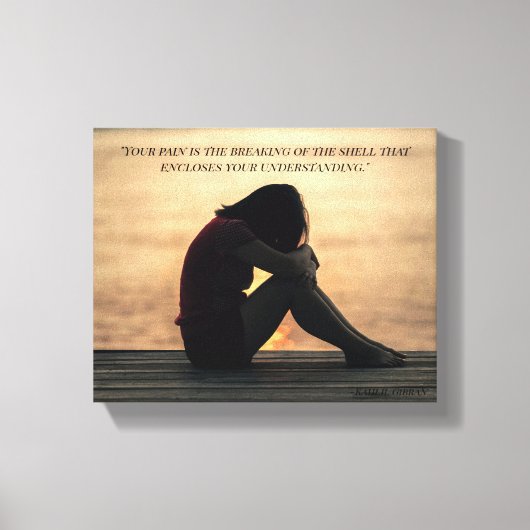 Over pijn door Kahlil Gibran Canvas Afdruk (Voorkant)
