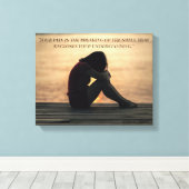 Over pijn door Kahlil Gibran Canvas Afdruk (Insitu (Houten vloer))