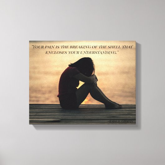 Over pijn door Kahlil Gibran Canvas Afdruk (Voorkant)
