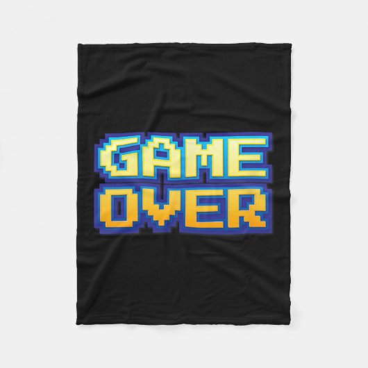 Over Retro Videogame Arcade 80s 90s Fleece Deken (Voorkant)