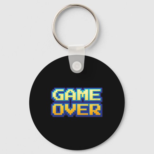 Over Retro Videogame Arcade 80s 90s Sleutelhanger (Voorkant)