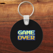 Over Retro Videogame Arcade 80s 90s Sleutelhanger (Voorkant)