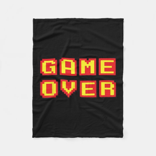 Over Retro Videogames Gaming Gift Arcade Fleece Deken (Voorkant)