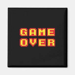 Over Retro Videogames Gaming Gift Arcade Magneet