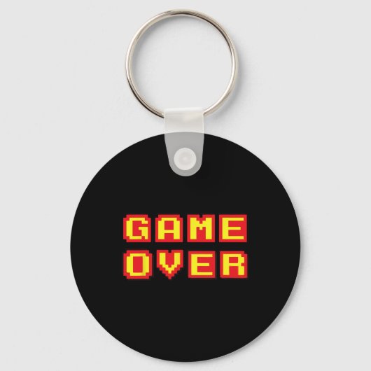 Over Retro Videogames Gaming Gift Arcade Sleutelhanger (Voorkant)