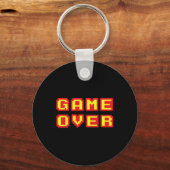 Over Retro Videogames Gaming Gift Arcade Sleutelhanger (Voorkant)