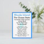 Over Rhode Island Briefkaart (Staand voorkant)
