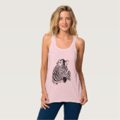 Over Safari Zebra Animal Print Tanktop (Volledige Voorkant)