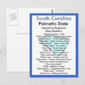 Over South Carolina Briefkaart (Voorkant / Achterkant)