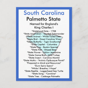 Over South Carolina Briefkaart