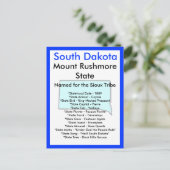 Over South Dakota Briefkaart (Staand voorkant)