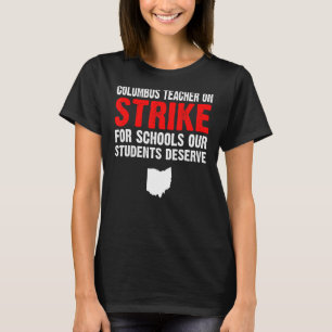 Over stake Columbus Ohio schoolleraren aantekening T-shirt