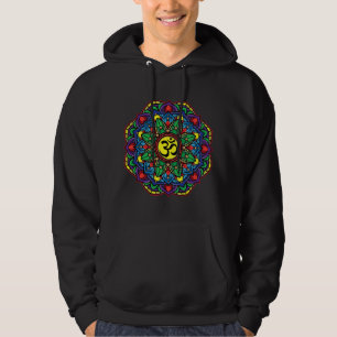 Over Symbol Aum Ohm Hindoe Mandala Yoga Meditatie Hoodie