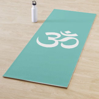 Over Symbool Ohm Yoga Spiritueel Licht Teal Yogamat