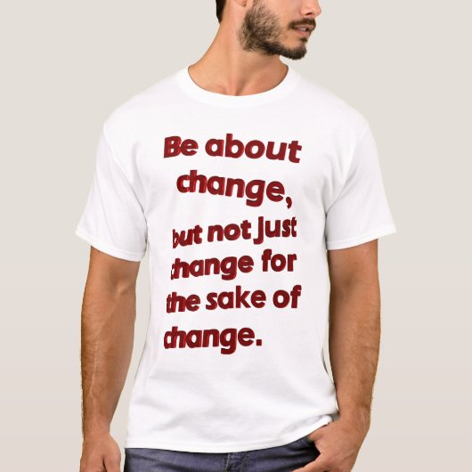 Over T-Shirt wijzigen (wit) (Voorkant)