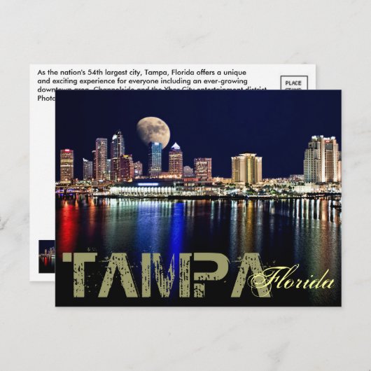 OVER TAMPA BAY. BRIEFKAART (Voorkant / Achterkant)