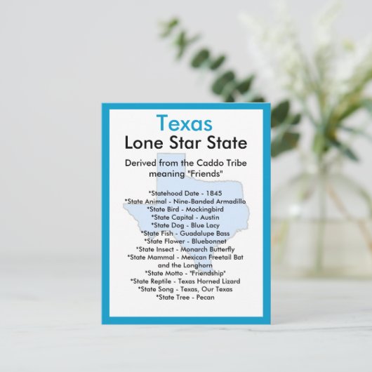 Over Texas Briefkaart (Staand voorkant)