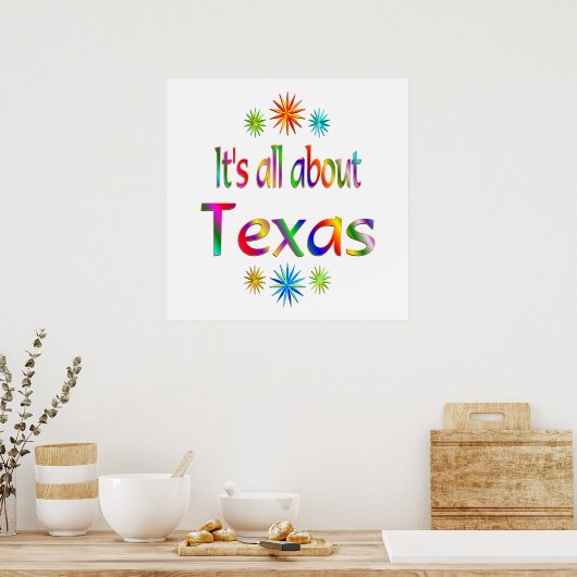 Over Texas Poster (Keuken)