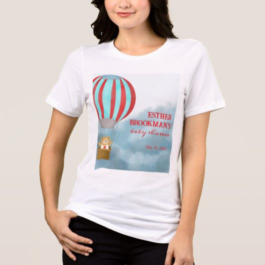 Over the Clouds Coming Baby Mother to be Tri-Blend Shirt (Voorkant)