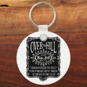 Over The Hill 30th Birthday Sleutelhanger (Voorkant)