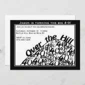 Over the Hill 40th Birthday Party Invitation Kaart (Voorkant / Achterkant)