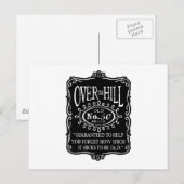 Over The Hill 50ste verjaardag Briefkaart (Voorkant / Achterkant)