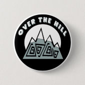 Over The Hill 50th Birthday Button (Voorkant)