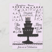 Over the Hill 50th Birthday Invitation Kaart (Voorkant / Achterkant)