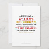 Over the Hill 50th Birthday Invitations Kaart (Achterkant)