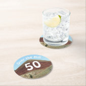 Over the Hill 50th Birthday Milestone Ronde Kartonnen Onderzetter (Insitu)