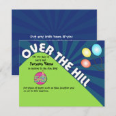 Over the Hill 50th Birthday nodigt Aanpasbare teks Kaart (Voorkant / Achterkant)