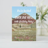 Over the Hill 50th Birthday Party Kaart (Staand voorkant)