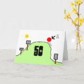 Over the Hill-50th Birthday-Personaliseer het Kaart (Gele Bloem)