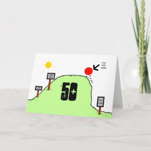 Over the Hill-50th Birthday-Personaliseer het Kaart