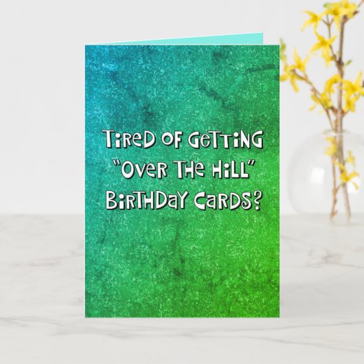 "Over the Hill" 55th Birthday Kaart (Gele Bloem)