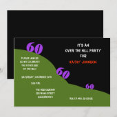 Over the Hill 60th Birthday Party Uitnodigingen (Voorkant / Achterkant)