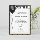 Over the Hill  Age Birthday Invitation Kaart (Staand voorkant)