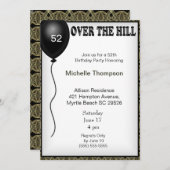 Over the Hill  Age Birthday Invitation Kaart (Voorkant / Achterkant)