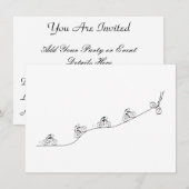 Over the Hill Bicyclist Birthday Kaart (Voorkant / Achterkant)