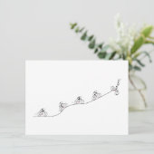 Over the Hill Bicyclist Birthday Kaart (Staand voorkant)