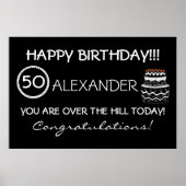 Over the Hill Birthday Banner Poster (Voorkant)
