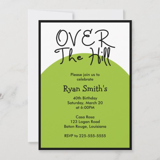 Over the Hill Birthday (Beste prijs van vandaag) Kaart (Voorkant)