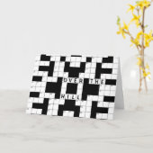 Over the Hill Birthday Crossword Puzzle Kaart (Gele Bloem)
