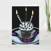 Over the Hill Birthday Cupcake Kaart (Voorkant)