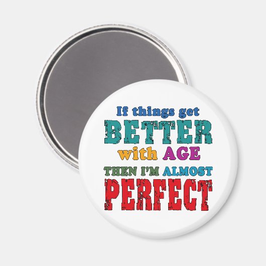 Over the Hill Birthday Humor Magneet (Voorkant / Achterkant)