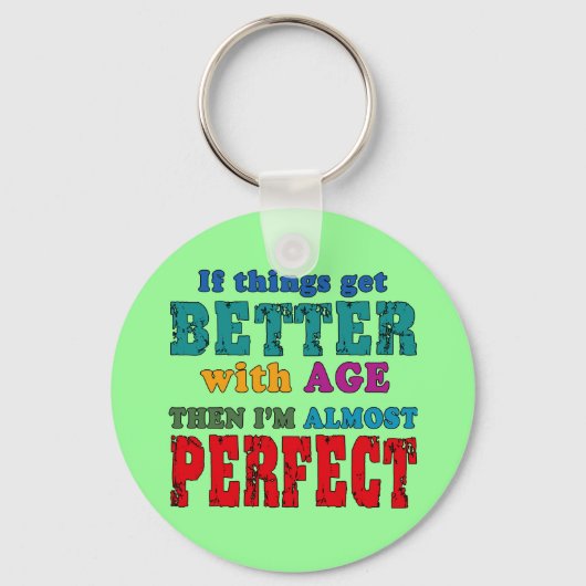 Over the Hill Birthday Humor Sleutelhanger (Voorkant)