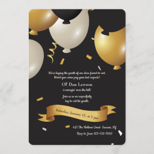 Over the Hill Birthday Invitation Kaart