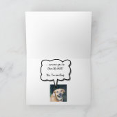 Over the Hill Birthday met Cute Smiling Dog Kaart (Binnen)